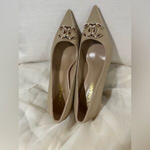 Fashion Beige Women's Heels Shoes Size 9.5-10